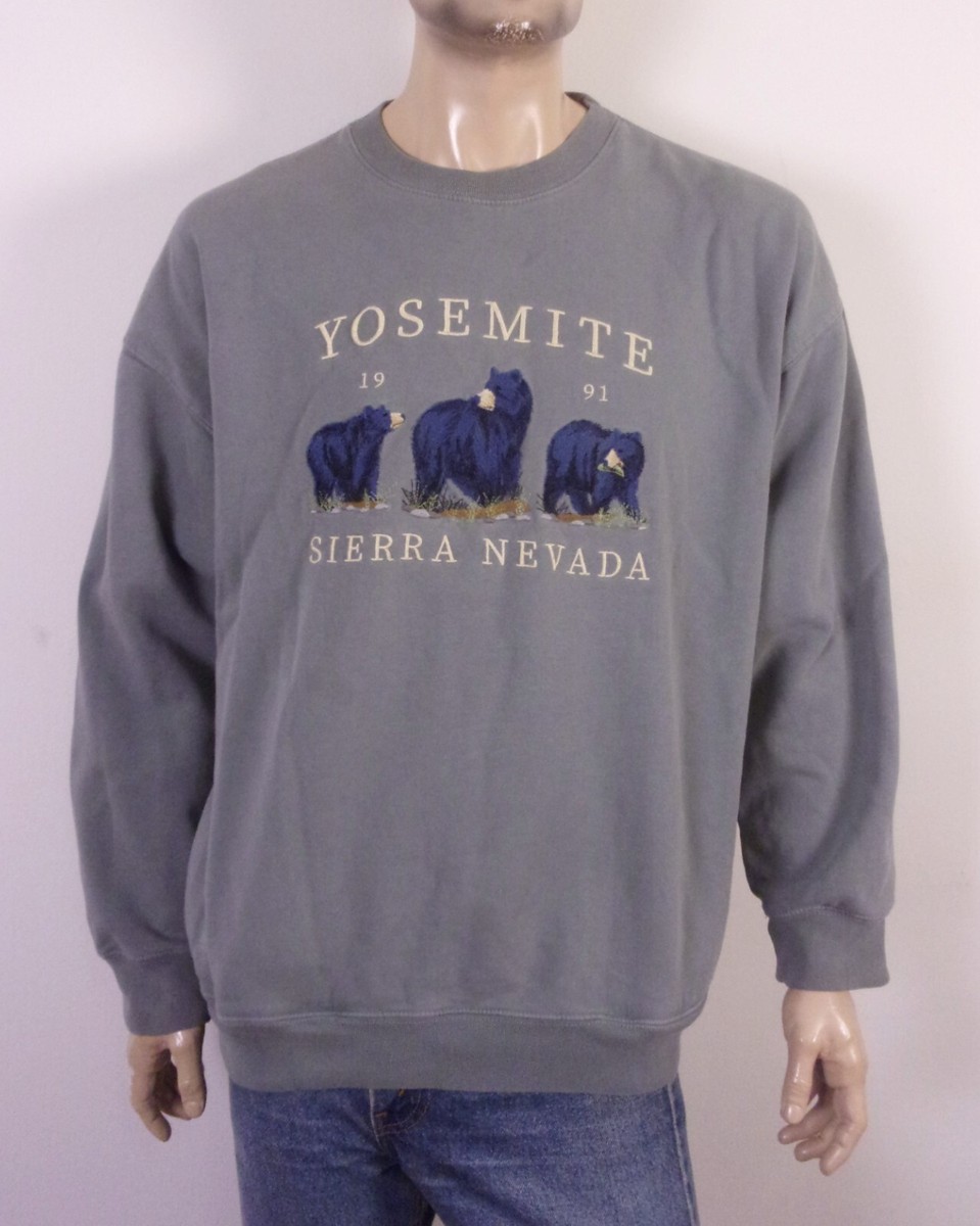 EUC John Galt Designer Sweatshirt Embroidered Yosemite Bears