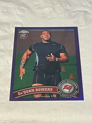 2011 Topps Chrome Retail Purple Refractor /499 Da'Quan Bowers #72 Rookie RC