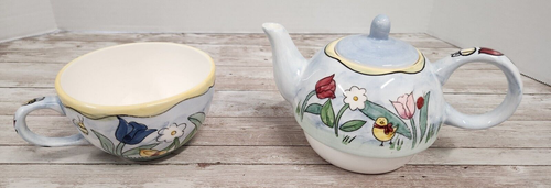 Westwood Ostern handbemalt Blumen Tea For One Teekanne Eileen Rosenfeld