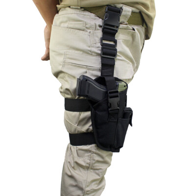 Right Hand Drop Leg Thigh Pistol Holster Adjustable&Magazine Pouch Choose Model