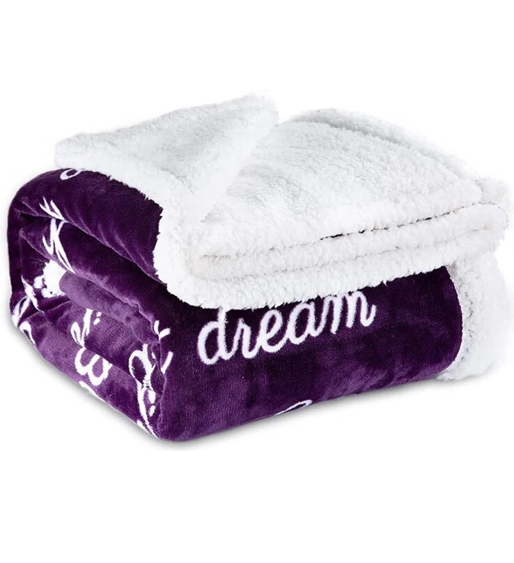 Rose Home Fashion **Palabras de Felicidad** NUEVA Manta Difusa; 50 pulgadas x 60 pulgadas. Foto 3 de 4