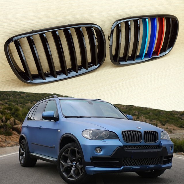 METAL STYLE M-COLOR BMW E70 SUV X5 X6 X5M X6M FRONT GRILLS GRILLE GLOSS ...