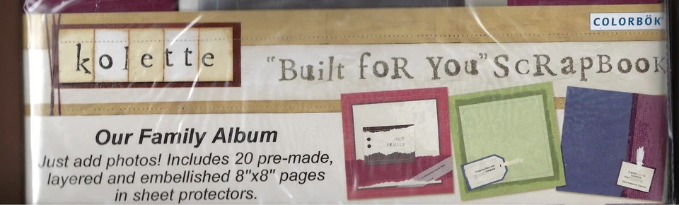 NEW in package! Colorbok "Our Family Album" 8x8 with embelishment kit Lot #SBK5A - Image 3 of 4