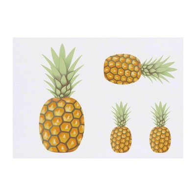 4 x Temporäre Tattoos ''Ananas'' (TO00015787)