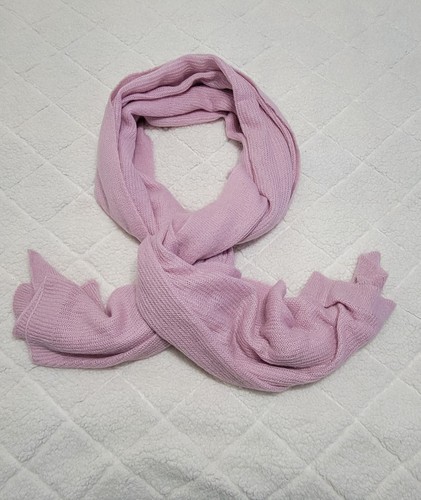Free People Light Pink Acrylic Knitted Oversized Scarf Wrap Shawl 35 in X 84 in - Picture 5 of 11