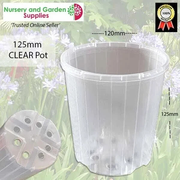 Clear Plastic Pots 120mm x 125mm Pack of 75 Indoor Plants eBay