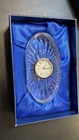 Waterford Crystal Quartz Oval Desk Clock 7 3/4 x 4" Vintage Needs Battery