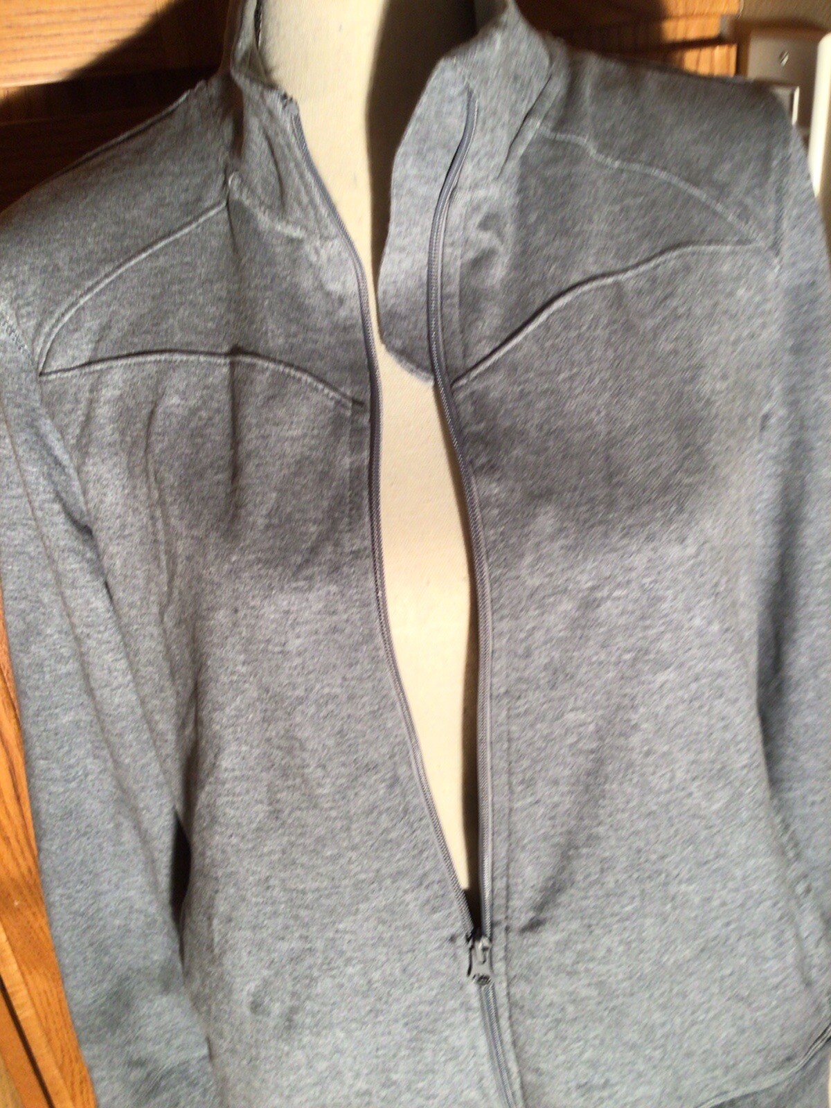 Athletic Works ZipUp Track Jacket, Grey Heather, Si… Gem