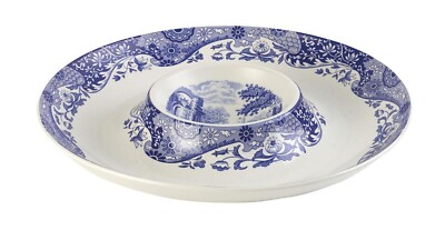 Spode Blue Italian Chip & Dip