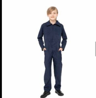 Boys Coveralls Turndown Collar Zipper Jumpsuit Halloween Cosplay Jason killer 