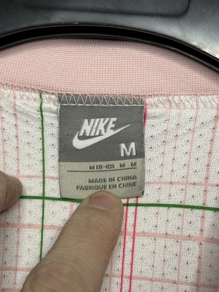 Nike Jacket Girls Medium (8-10) Pink Outdoor Swoosh Lightweight Logo Kids Youth - Image 2 of 4