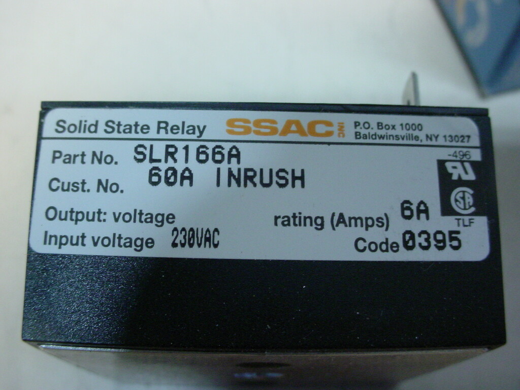 SSAC SLR166A Solid State Relay 220 volt 60 amp inrush eBay
