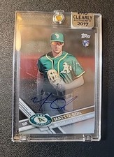 2017 Topps Clearly Authentic Matt Olson Rookie Card Auto RC Factory Sealed. rookie card picture
