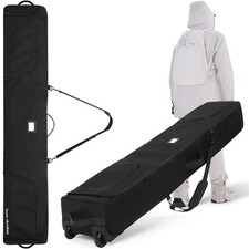 Ski Bag Can Hold Double Skis Up to 190 cm 6 ft 2" Heavy Duty Padded Ski Bag...
