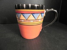 Stoneware – Aztec Design – 12 oz – Coffee Cup - Mint