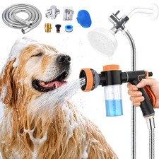 Dog Shower Attachment with 8.2Ft Long Shower Hose Metal 3-Way Diverter