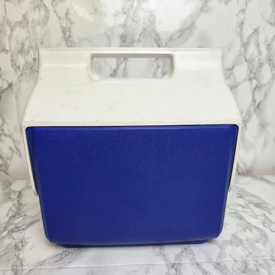 Retro Iglu MiniMate Kühlbox - Blau - Klappdeckel - kleine Brotdose / Getränkekühler - Bild 3 von 4