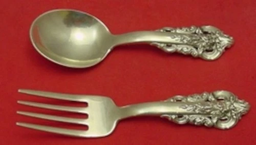 Grande Baroque by Wallace Sterling Silver Baby Set 2-piece 4 1/8"