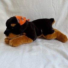 Harley-Davidson Rottweiler Plush Dog Orange Bandana 2003 Collectible 14 Inch