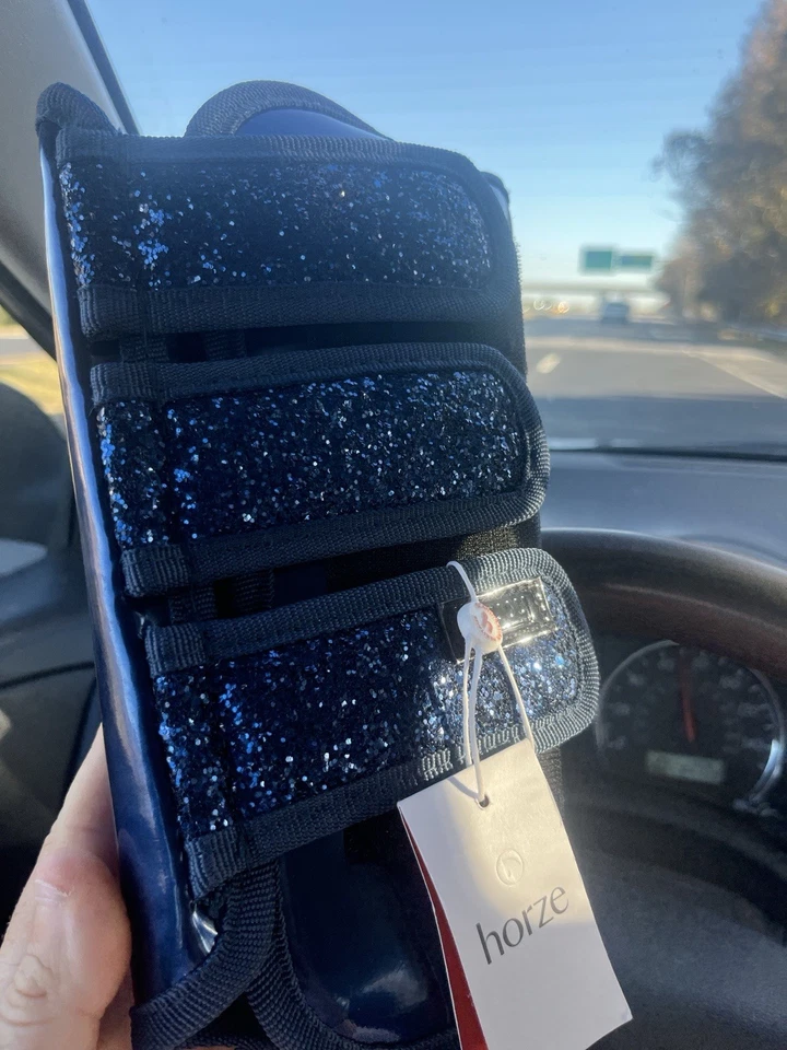 BOTA DE PROTECCIÓN CABALLO HORZE, AZUL OSCURO CON BRILLO ORG50$ Foto 2 de 4