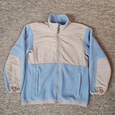 The North Face Girls Denali Fleece Jacket L Blue/Gray Polartec Full-Zip Outdoor