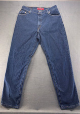 Vintage 90s Levis 550 Relaxed Fit Jeans Dark Wash 32x30 Tapered Leg