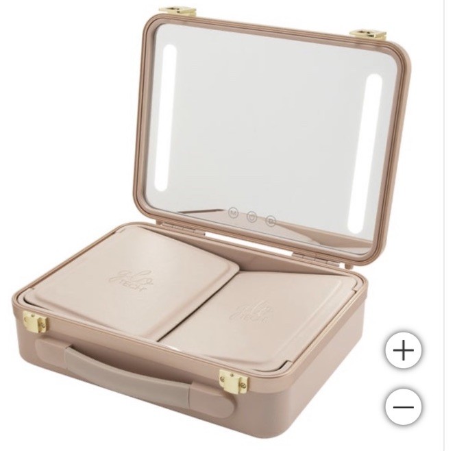Glo Tech Beauty Case With Led Mirror Maximal Organization 3 Light Color Settings