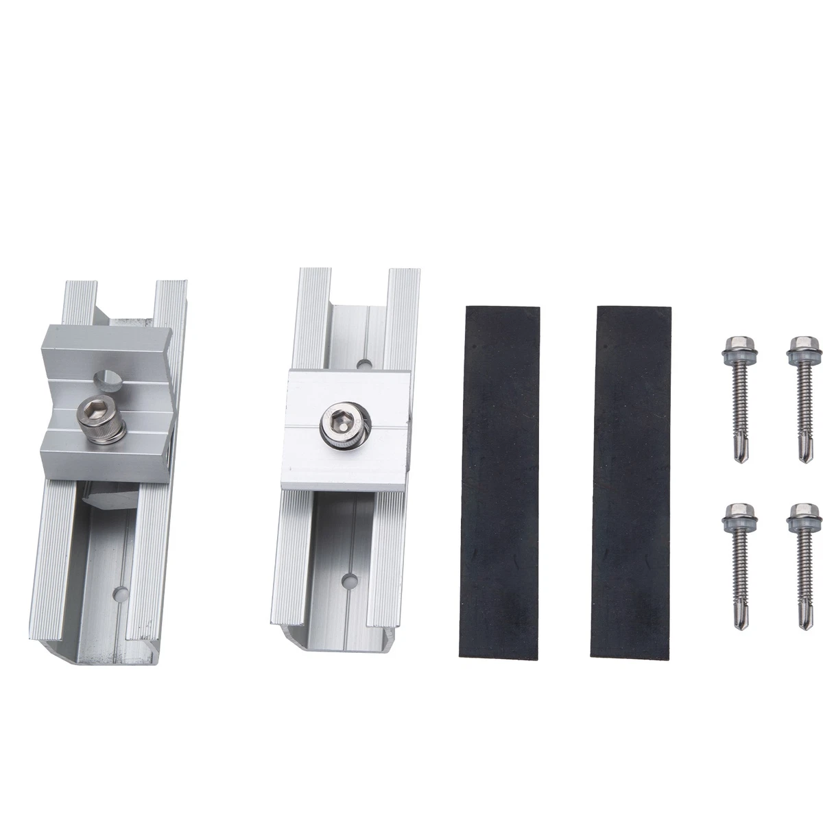 1-10x Solar Panel Rail Bracket Fixing PV End Clamp Middle Clamp Mounting Kit