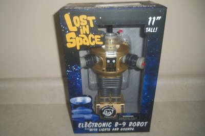 DIAMOND SELECT Lost In Space B-9 Robot Golden Boy 11'' Lights & Sounds 