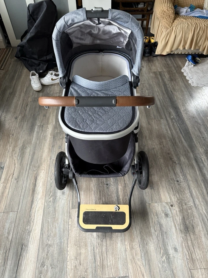 Cochecito de bebé UPPAbaby VISTA, moisés Henry 2019 azul y paseo incluido Foto 3 de 4