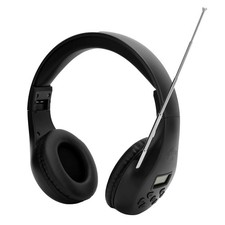 LCD Digital FM Radio Headphone Over-Ear Headset Earphone 3.5mm Audio W/ Antenna