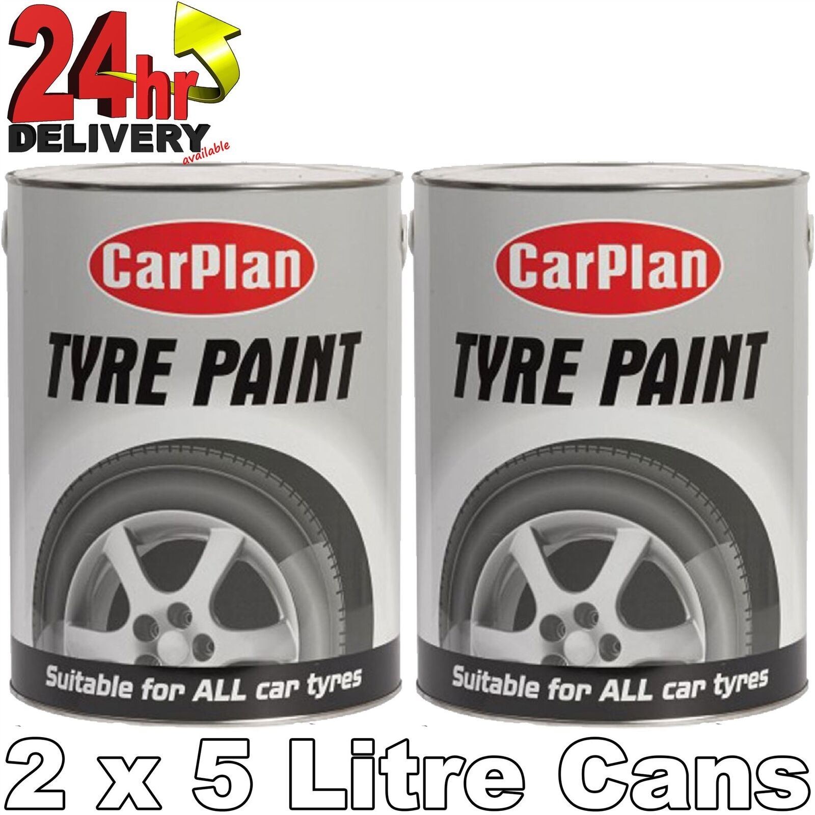 B&Q - Tyre Paint Brush On 5L Suitable For Tyres Mud Flaps Car Mats X2 - Image 8