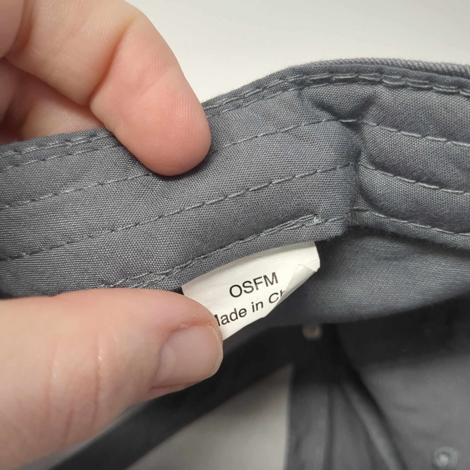 Unbranded Strapback Hat Solid Gray One Size Blank… - image 8