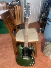 Epiphone SG Classic 6 String Electric Guitar - Worn Green P90