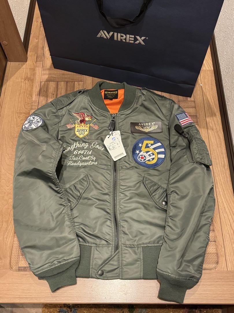 AVIREX L-2B 5th Air Force Nylon Jacket XL Olive green | eBay