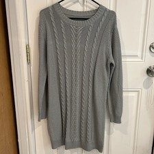 Gray Cable Knit Sweater Dress Women’s A