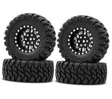 OGRC 1.0 Plus (1.2 Inches) Beadlock Wheels 7mm Negative Offset Wheel Rims Black