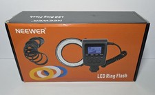 NEEWER 48-LED Macro Ring Flash Bundle With Adapter Rings  Diffusers Open Box