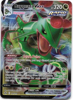Rayquaza VMAX (101) Ultra Rare Crown Zenith CRZ Dragon Holo 101/159  NM