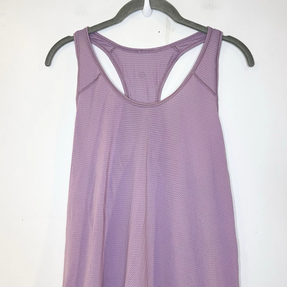 Lululemon Essential 背心上衣 * Pleated Lilac 薰衣草紫色 12 码轻便 — 第 3/4 张图片