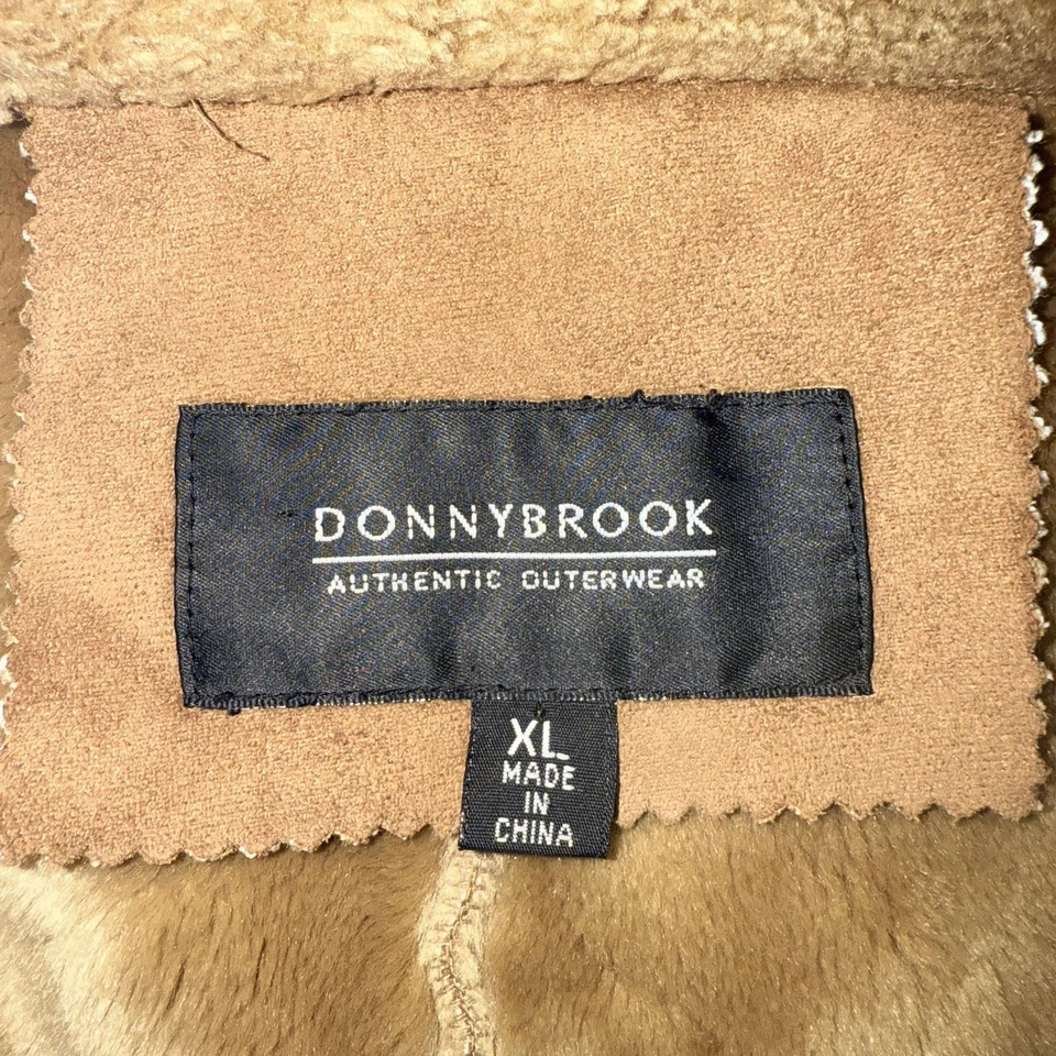 Abrigo Donnybrook Mujer XL Tostado Imitación Gamuza Sherpa Forrado Botón Delantero Cálido Invierno Foto 4 de 4