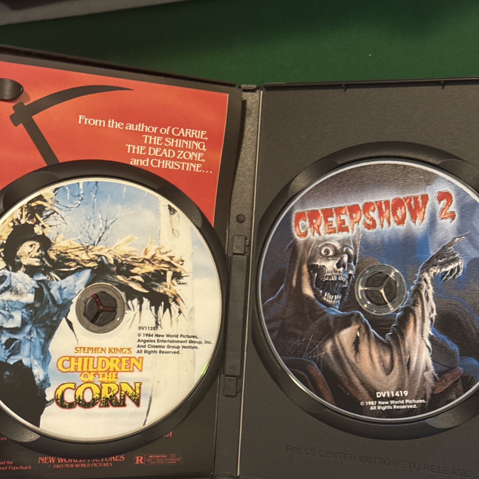 Children Of The Corn & CreepShow 2 DVD Disc Set Double Feature OOP Stephen King