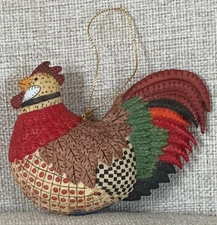 Lang and Wise Rooster Ornament 1998 Susan Winget Vintage Chicken