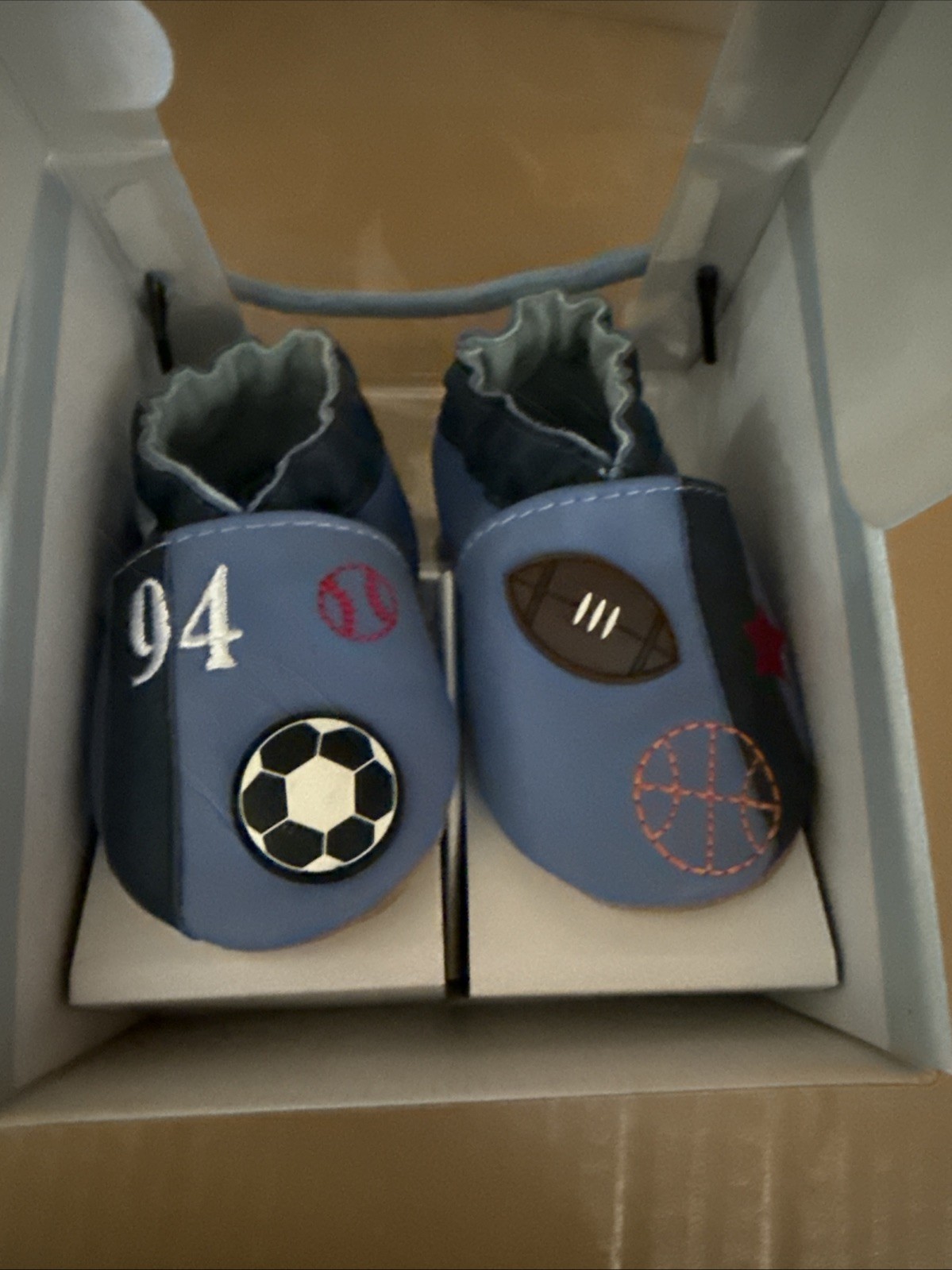 SAOLA Scarpe Robeez suola morbida nuove con scatola sport calcio basket calcio 0 1 2 mesi