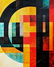 8x10 Photo Art Print - Geometric Colorful Modern Wall Picture Decor