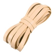 Flat Leather Cord 5.5 Yard 10mm Leather String Strips for DIY Crafts Brown