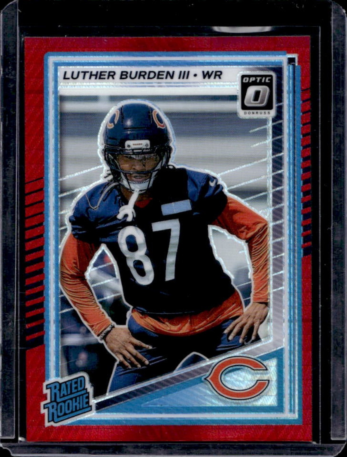 2025 Panini Donruss Optic Luther Burden III Rated Rookie Red Hyper Prizm #275