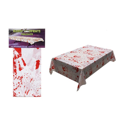 2pcs Handprint Tablecloth and Apron Horror Handprint Scary Halloween Party - Picture 11 of 12