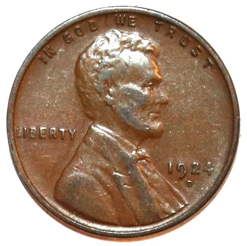 1924-D Lincoln Wheat Cent - Brown - Extra Fine - #3867D