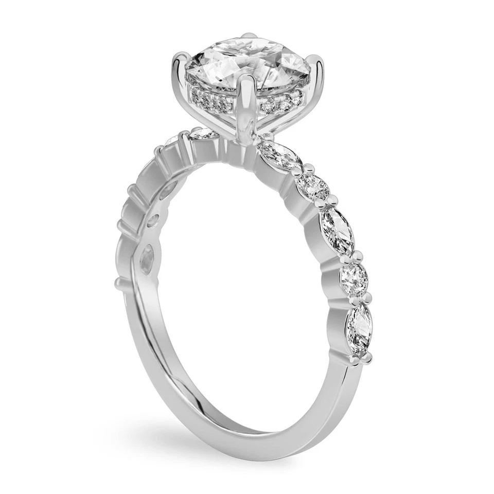 White Gold Diamond Ring 18k Lab Grown Round 1.6 Carat IGI Certified Size 5 6 7.5 - Image 4 of 4